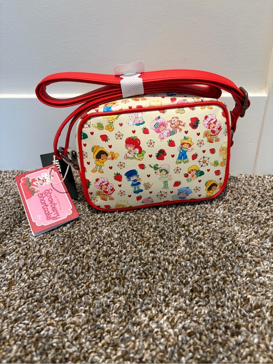 Loungefly Handbags - Loungefly Red Trim Strawberry Shortcake Crossbody Bag